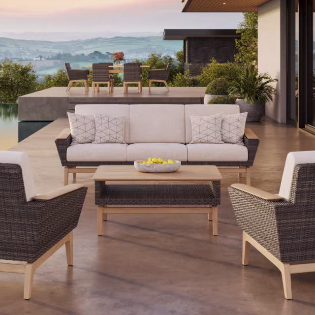 Jensen Outdoor Inception 42” Teak Storage Coffee Table