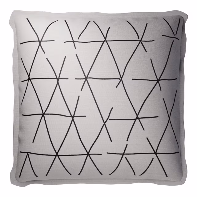 Jensen Outdoor 20" x 20" Scratch Ivory/Charcoal Outdoor Pillow