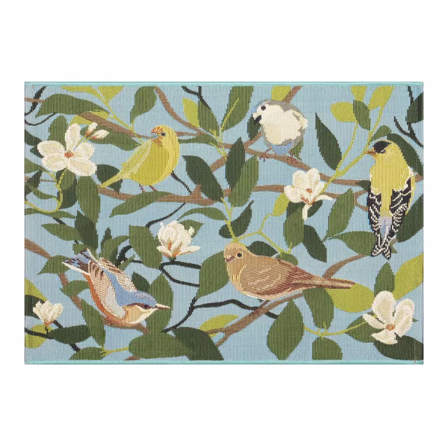 Trans-Ocean Esencia Floral Finches Indoor/Outdoor Doormat