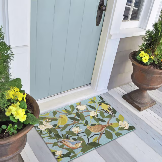 Trans-Ocean Esencia Floral Finches Indoor/Outdoor Doormat