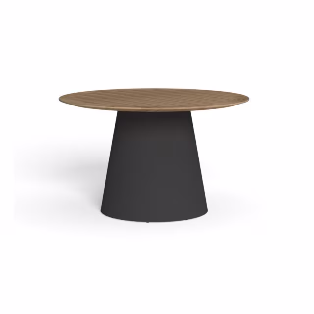 Talenti Dolcevita 47" Teak/Aluminum Round Dining Table