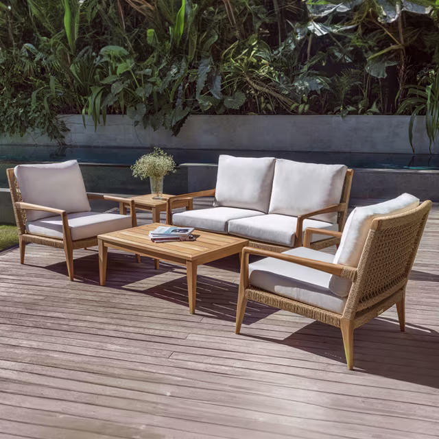 Kingsley Bate Barcelona/Tribeca 5-Piece Outdoor Lounging Set