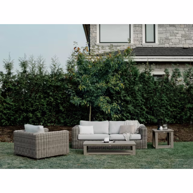 Ratana Cubo 52" Aluminum Rectangular Coffee Table