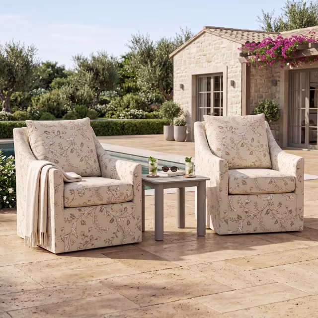 Lane Venture Fielding Upholstered Swivel Lounge Chair