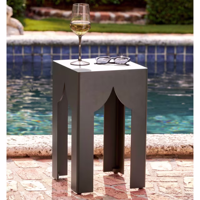 Lane Venture Marcella 12" Aluminum Square Accent Table