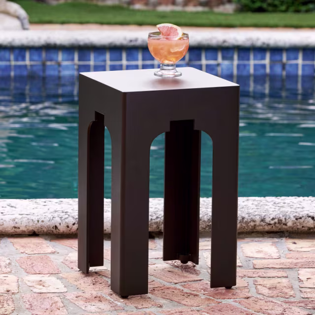 Lane Venture Harper 12" Aluminum Square Accent Table