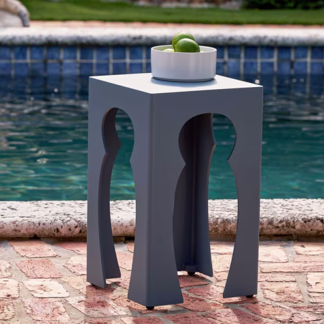 Lane Venture Suri 12" Aluminum Square Accent Table