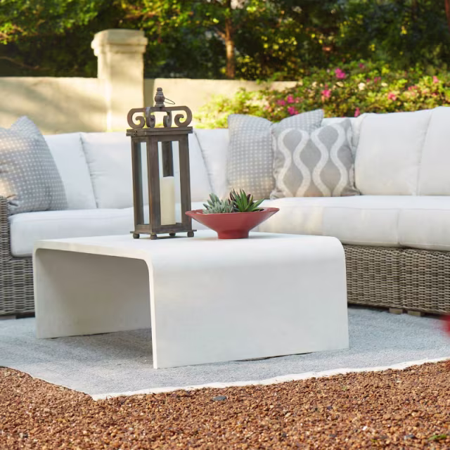 Lane Venture Lilly 48" Aluminum Waterfall Cocktail Table