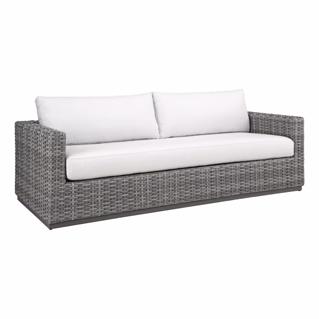 Lane Venture Hyannis Wicker Sofa with Bench Cushion