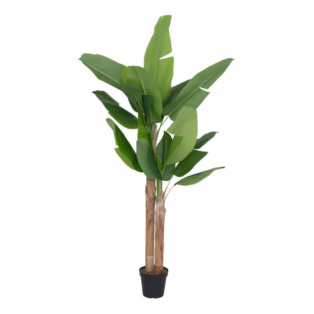 Pottery Pots 87" Faux Banana Tree Plant