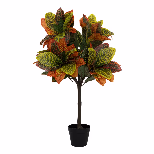 Pottery Pots 31.5" Faux Codiaeum Plant