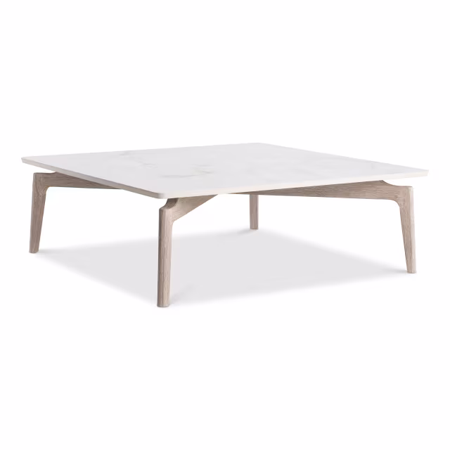 Bernhardt Exteriors Aurora 44" Stone Square Cocktail Table