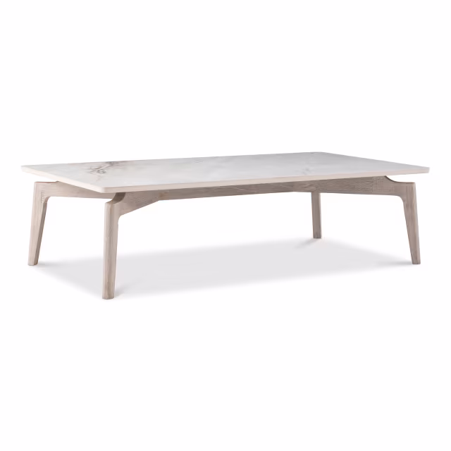 Bernhardt Exteriors Aurora 54" Stone Rectangular Cocktail Table