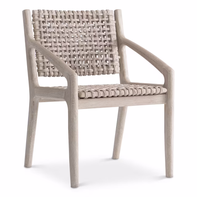 Bernhardt Exteriors Atlas Wicker Dining Armchair