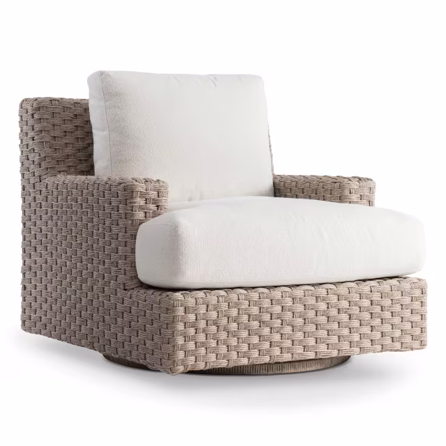 Bernhardt Exteriors Trieste Woven Swivel Lounge Chair
