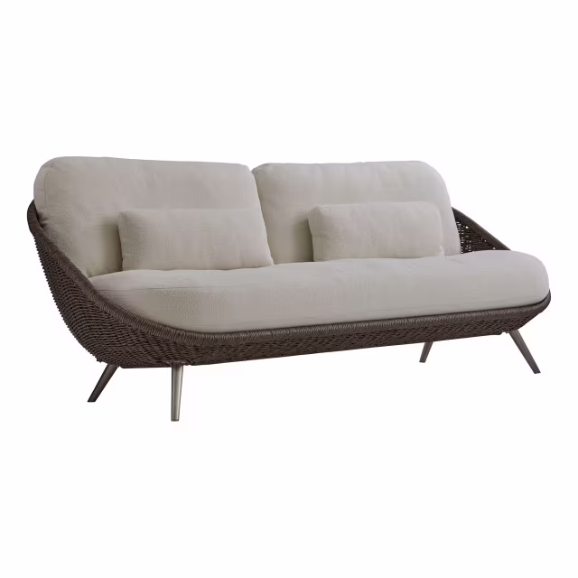 Bernhardt Exteriors Santa Monica Wicker Sofa