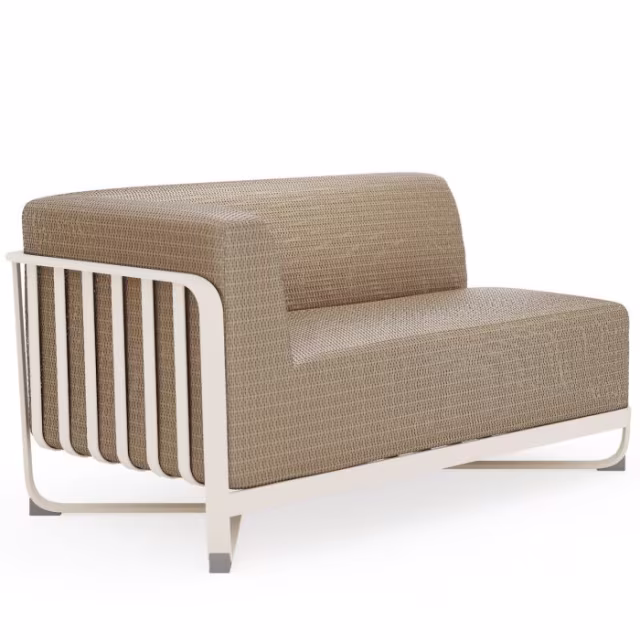 Woodard Juno Aluminum Left Arm Facing Outdoor Sectional Unit