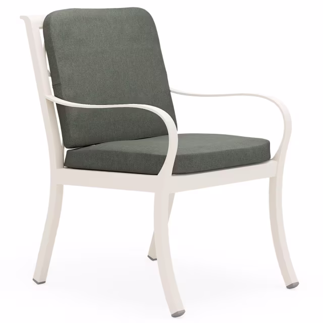 Woodard Scala Aluminum Dining Armchair