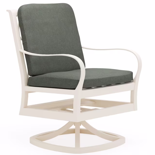Woodard Scala Swivel Aluminum Dining Armchair