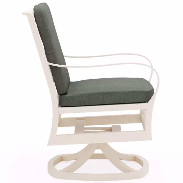Woodard Scala Swivel Aluminum Dining Armchair