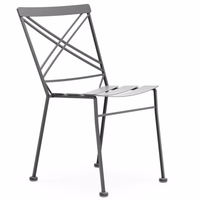 Woodard Chair One Iron Stacking Dining Side Chair