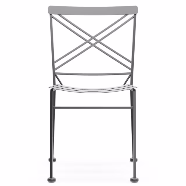 Woodard Chair One Iron Stacking Dining Side Chair