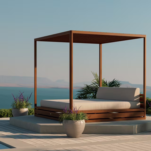 Tuuci Lulu Aluminum Daybed Cabana