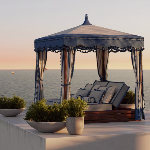 Tuuci Lulu Capri Aluminum Daybed Cabana