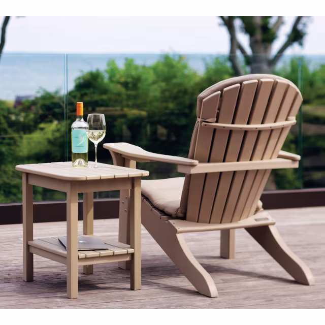 Seaside Casual Westerly 24" Recycled Polymer Rectangular End Table