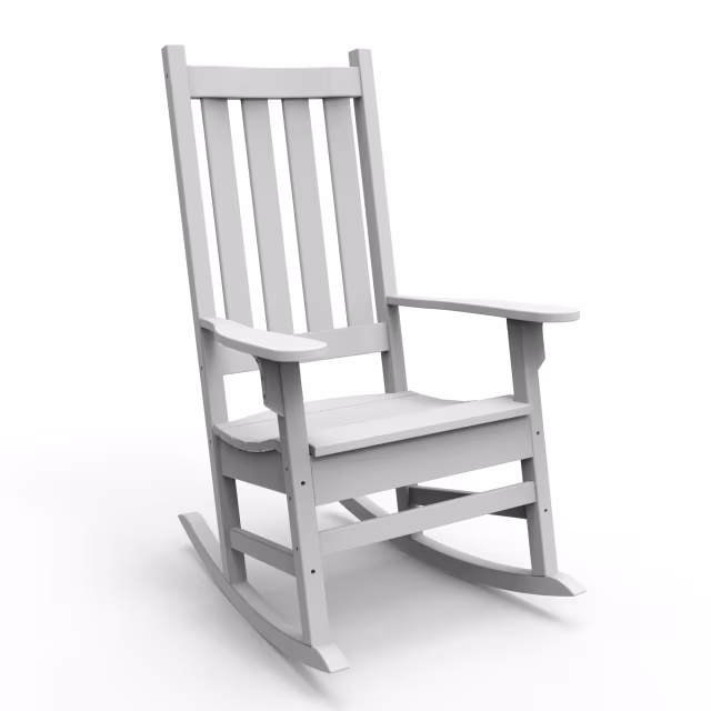 Seaside Casual Traditional Recycled Polymer Porch Rocker