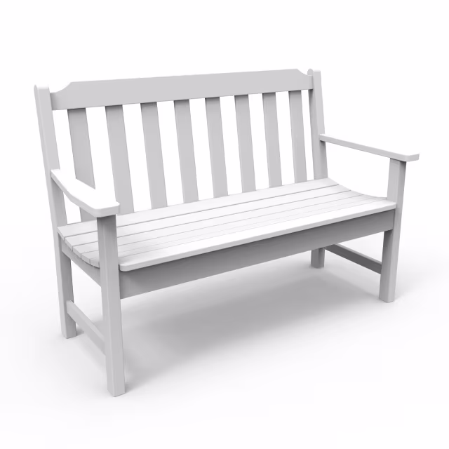 Seaside Casual Newport 50" Recycled Polymer Bench
