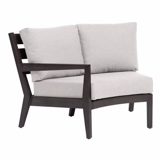 Ratana Lucia Aluminum Wedge Left Arm Outdoor Sectional Unit