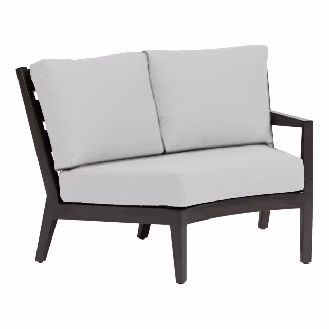 Ratana Lucia Aluminum Wedge Right Arm Outdoor Sectional Unit