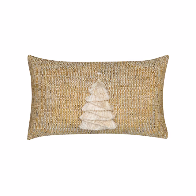 20" x 12" Fraser Fir Golden Lumbar Sunbrella Outdoor Pillow