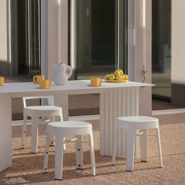 RS Barcelona Plec 95" x 34" Steel Rectangular Dining Table