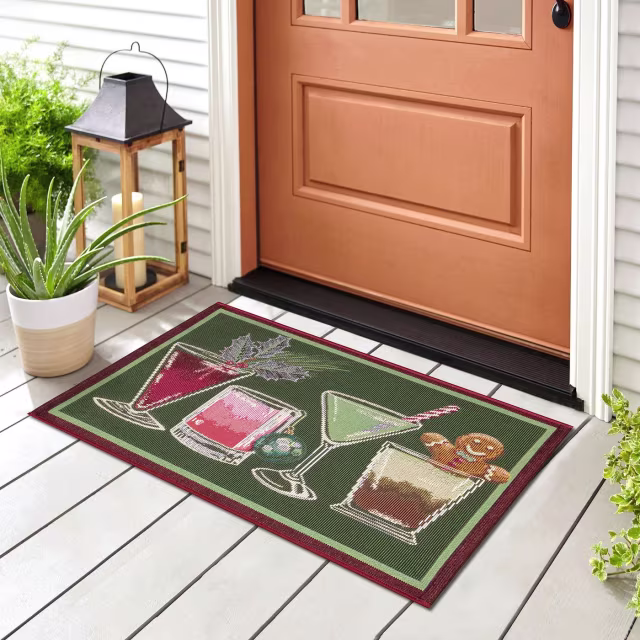 Trans-Ocean Esencia Let's Get Jolly Indoor/Outdoor Doormat