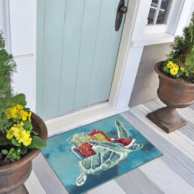Trans-Ocean Esencia Santa Seaturtle Indoor/Outdoor Doormat