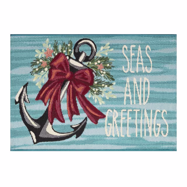 Trans-Ocean Esencia Seas and Greetings Indoor/Outdoor Doormat