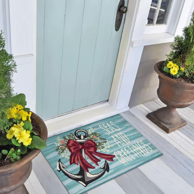 Trans-Ocean Esencia Seas and Greetings Indoor/Outdoor Doormat