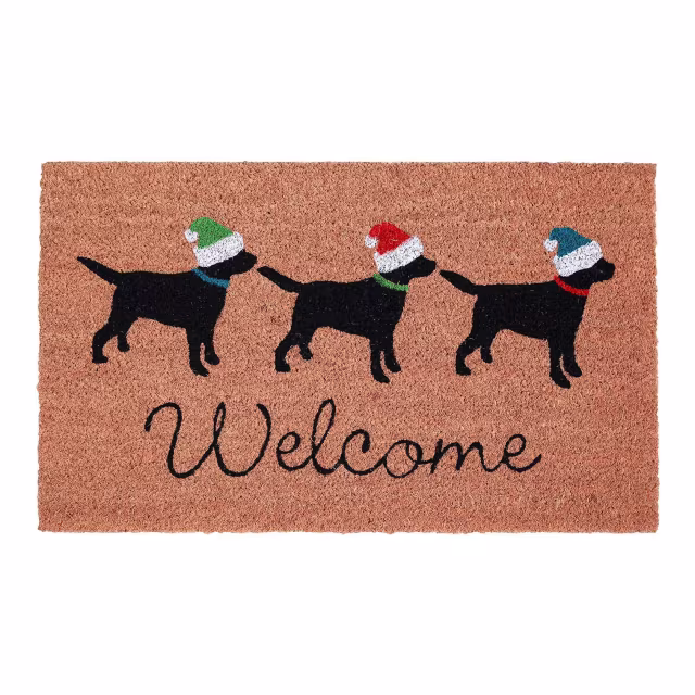 Trans-Ocean Natura Three Dogs Holiday Outdoor Doormat