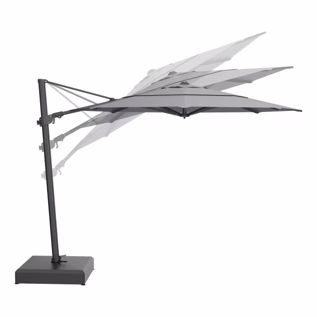 Treasure Garden AG25TR10' Round Aluminum Cantilever Patio Umbrella