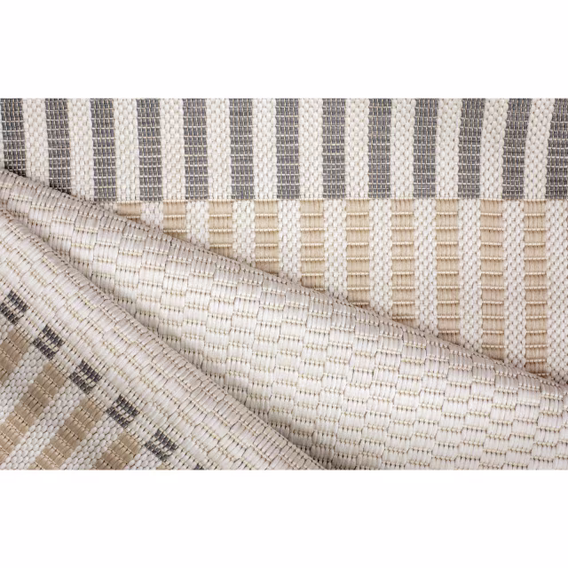 Treasure Garden Serenity Stripe Linen Indoor/Outdoor Rug