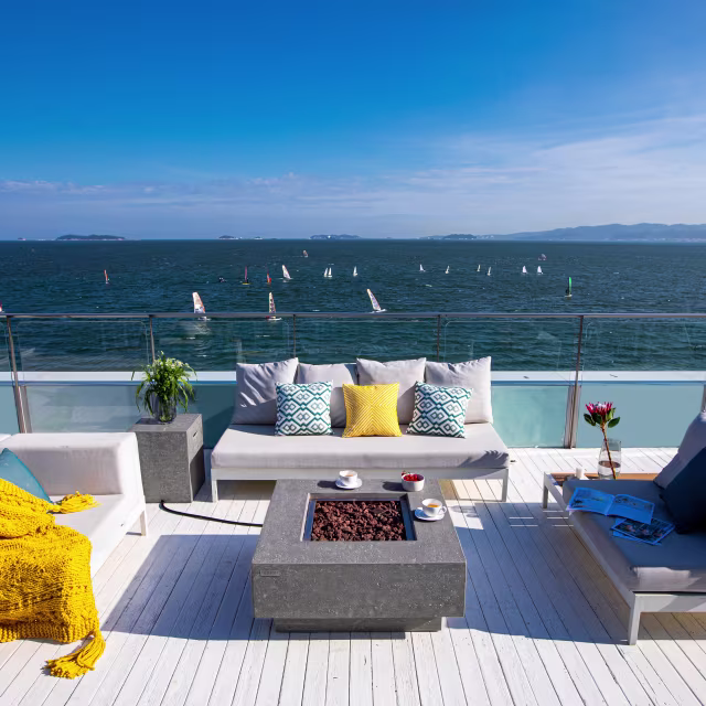 Elementi Manhattan 36" Square Concrete Gas Fire Table