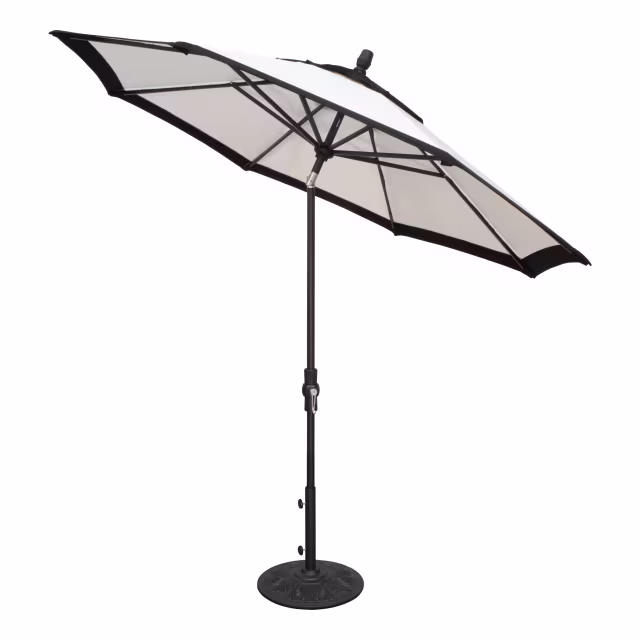 Treasure Garden Designer Top Vent and Trim Accent 9' Octagonal Aluminum Market Patio Umbrella