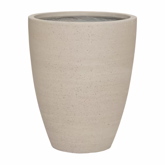 Pottery Pots Cement Ben 14" Round Ficonstone Planter Pot - Beige Washed