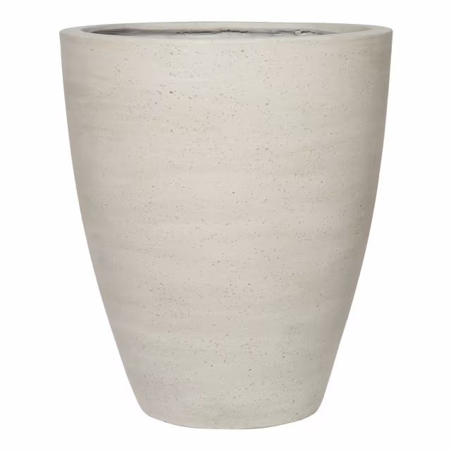 Pottery Pots Cement Ben 18" Round Ficonstone Planter Pot - Beige Washed