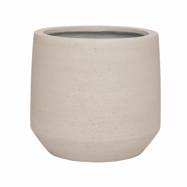 Pottery Pots Cement Harith 12" Round Ficonstone Planter Pot - Beige Washed