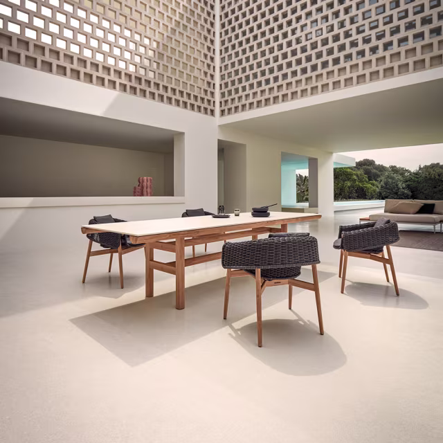 Gloster Rail 94.5" Ceramic Top Dining Table