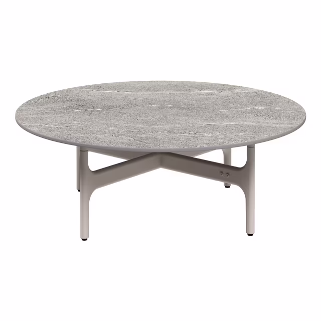 Gloster Grand Sail 39" Aluminum Coffee Table - Ceramic Top