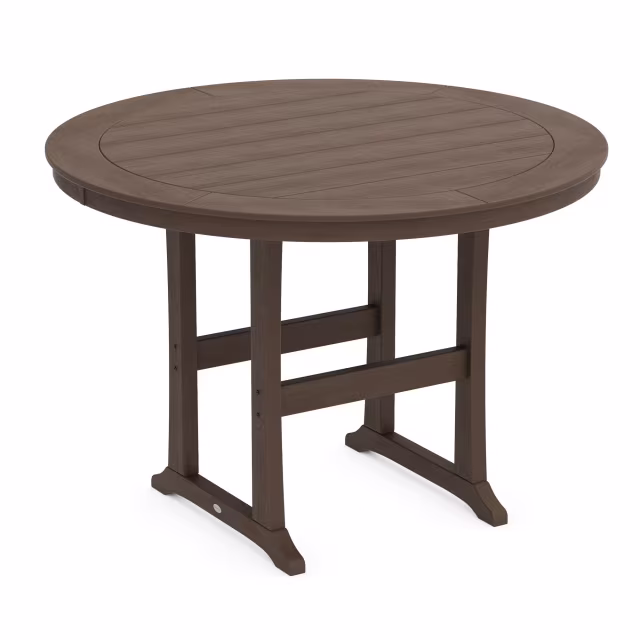 Polywood Nautical Trestle 60" Round Bar Table